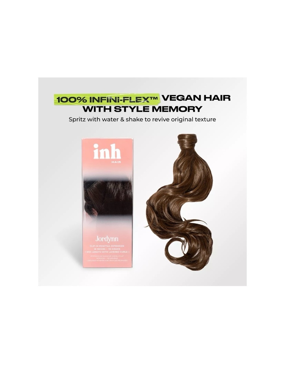 Jordynn Vegan Clip-In Ponytail Hair Extension - Mixed Brown